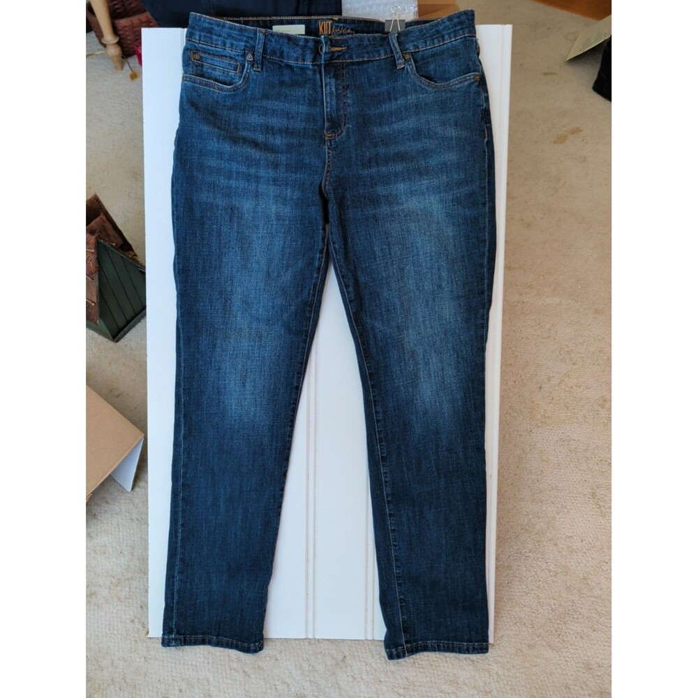 Kut From The Kloth Womens Jeans 14 Katy Boyfriend Style Dark Blue  Wash Mid Rise